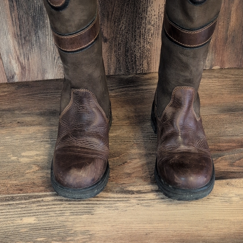 Mountain Horse Devonshire Tall Brown Leather Riding Equestrian Boots 9.5 - Picture 3 of 14